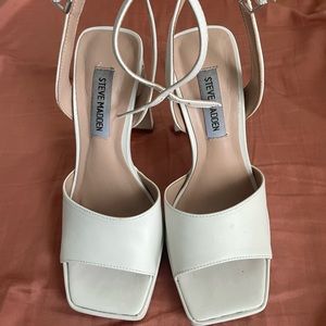 White Steven Madden Heels